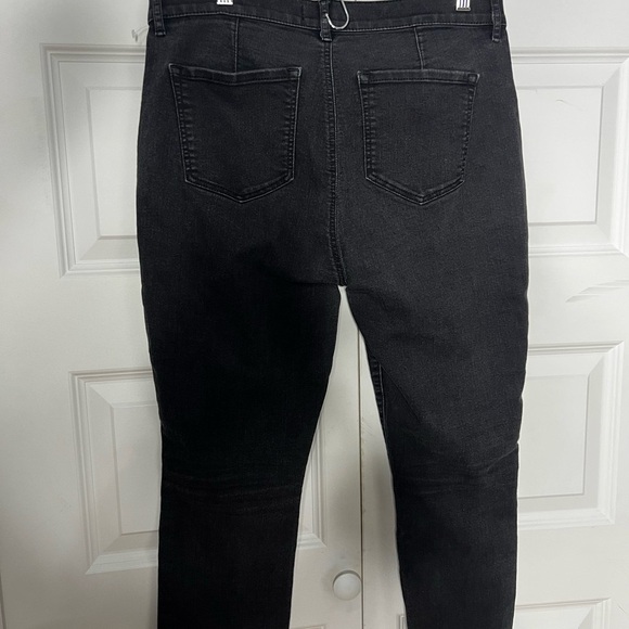 LOFT Charcoal Skinny Jeans with Button Detail - Picture 6 of 6